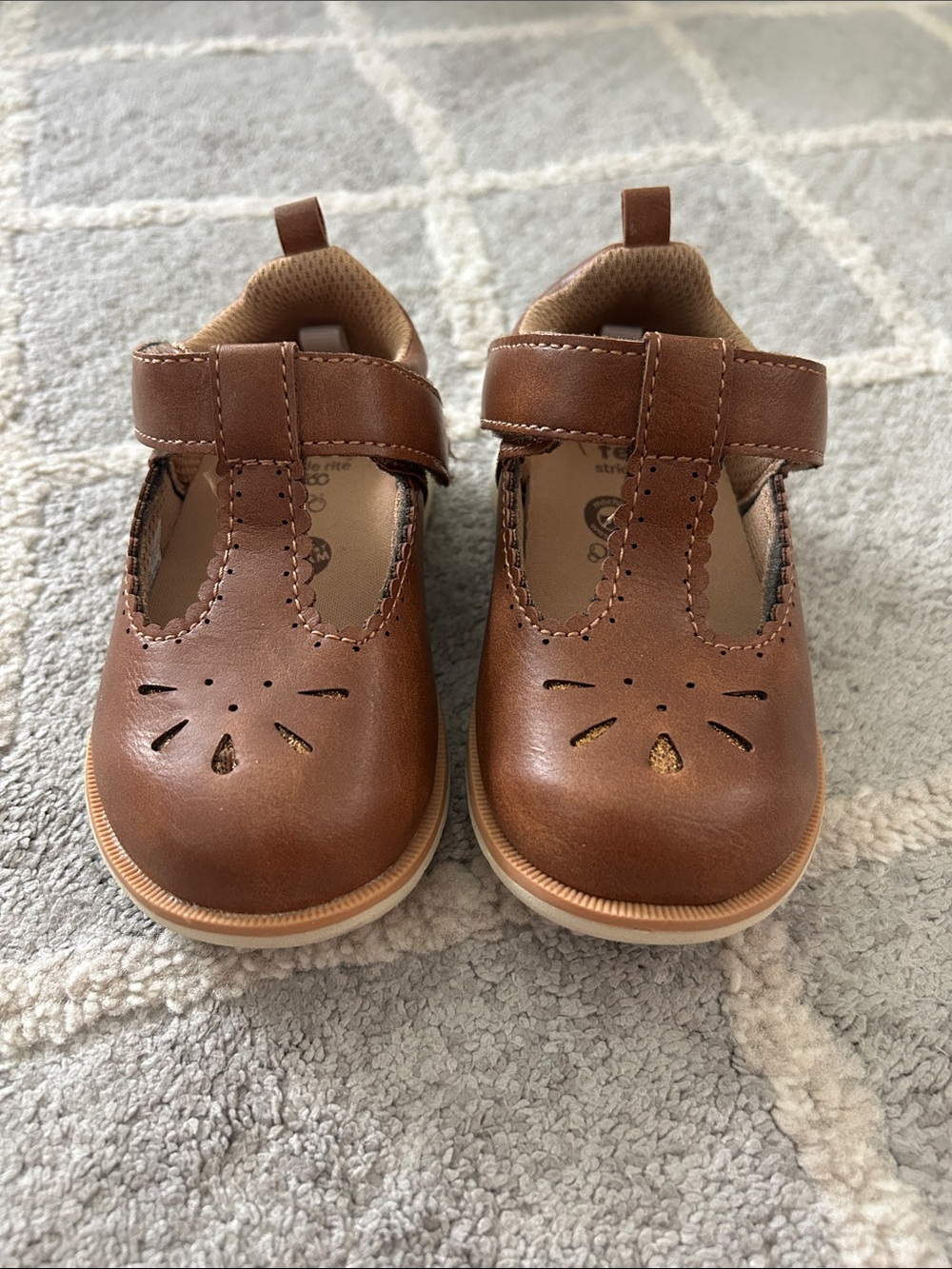 Stride Rite Brown Mary Jane Shoes - Classic T-Strap